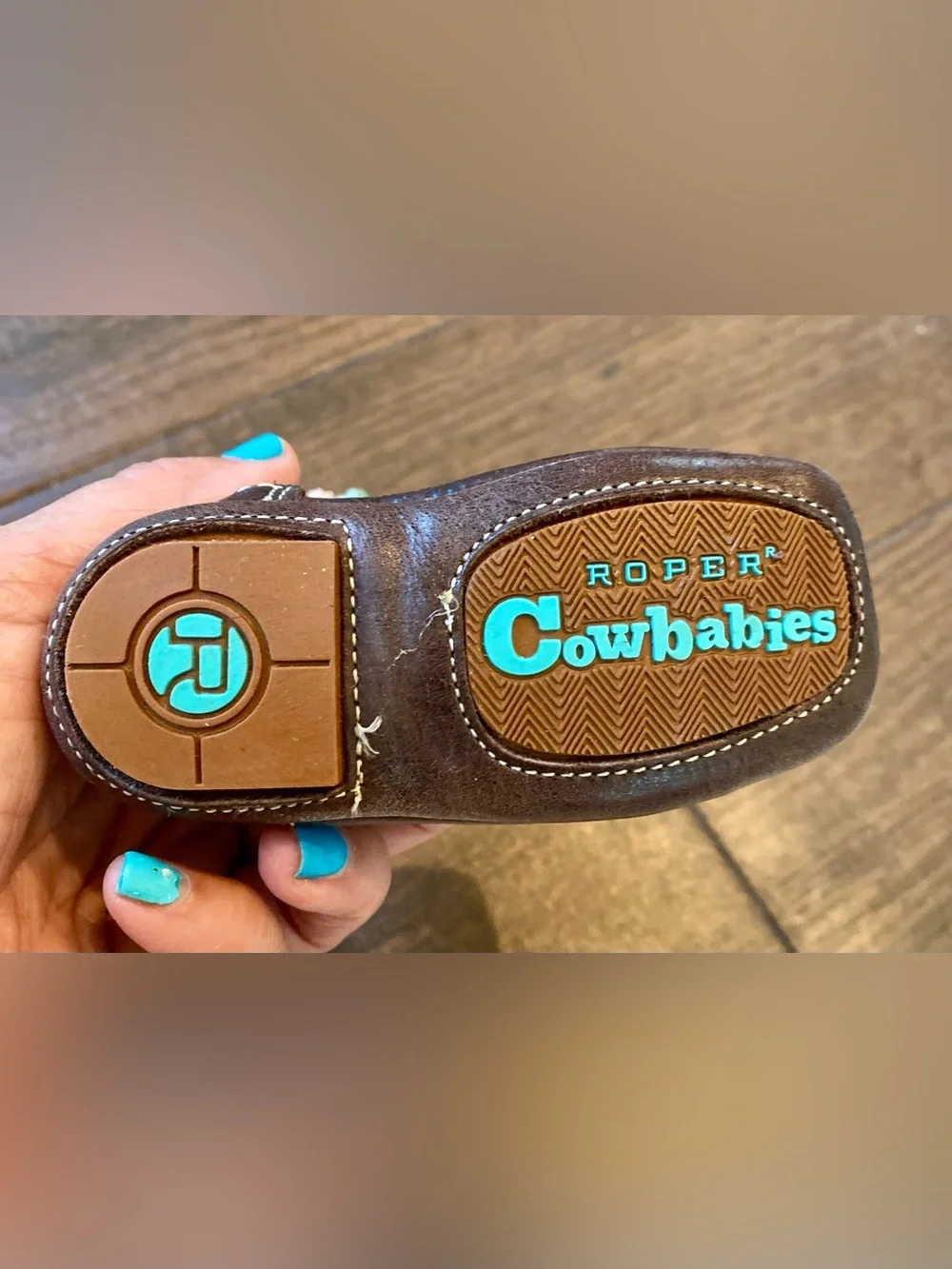 Roper Infant Cowbabies Cactus Cowboy Boots Size 2